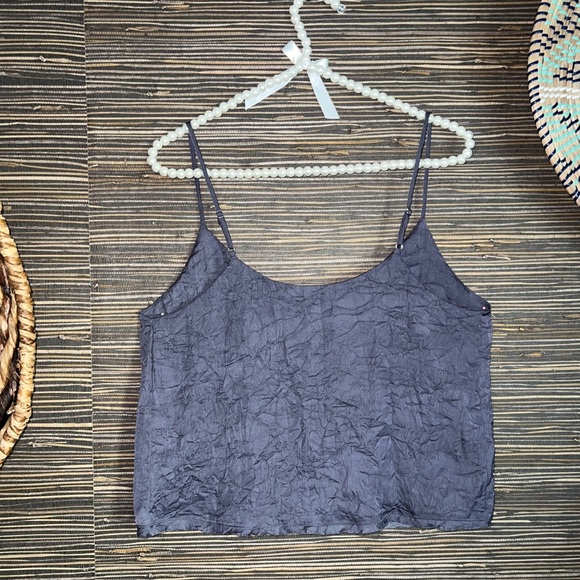 Free People Intimately Shine Time Cami SMALL NWOT Charcoal - Picture 3 of 16